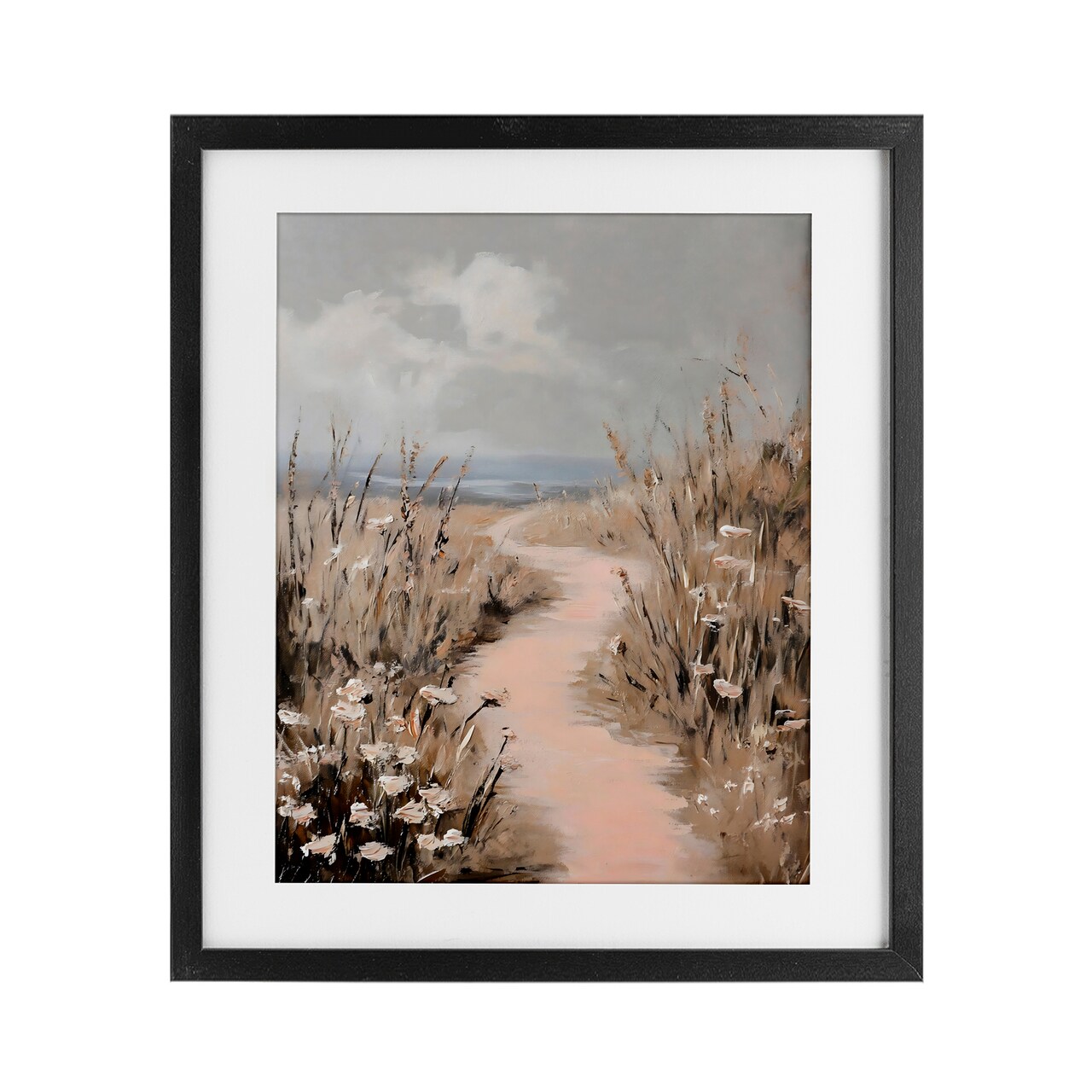 Stupell Industries Blush Coastal Path Framed Print Under Glass, design by Franklyn Gregory